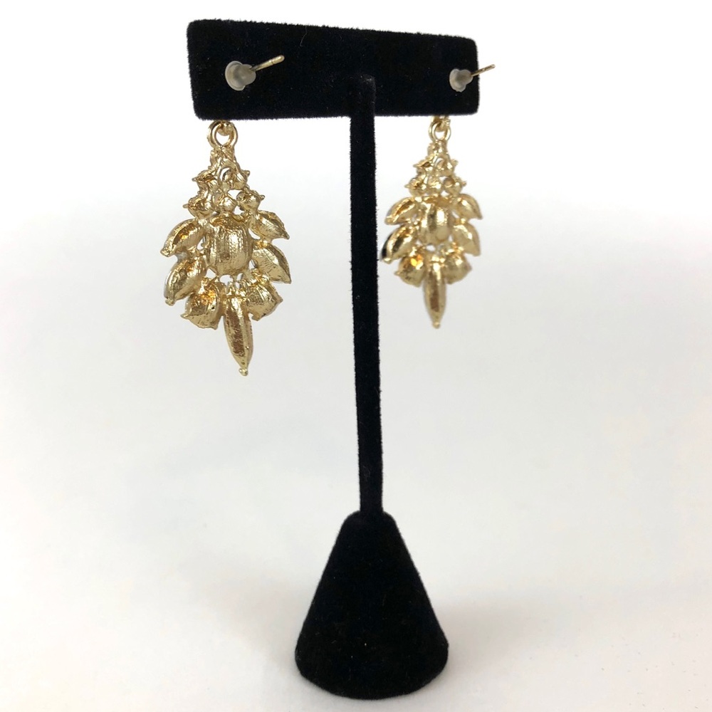 SALE 👀 Crystal Studded Statement Drop Earrings - Picture 5 of 7